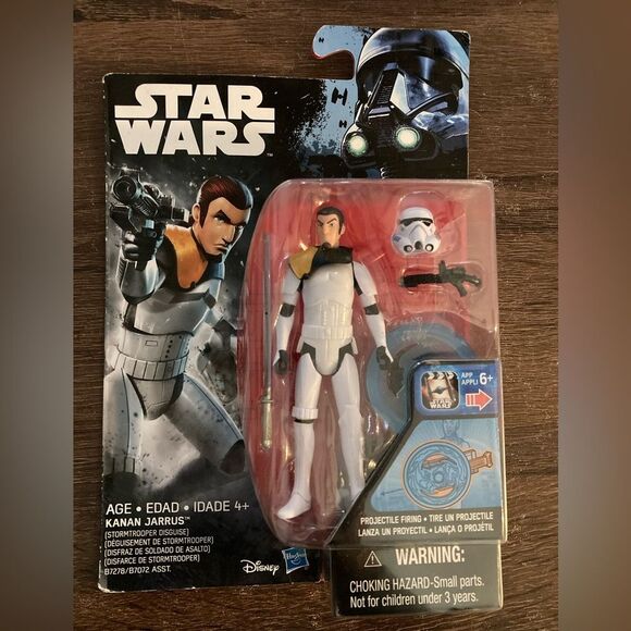 Star Wars 4” Disney Hasbro Cartoon Kanan Jarrus Figure - Picture 1 of 4